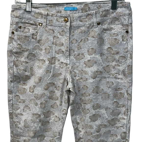 J. McLaughlin Maisie Slim Pants Light Lavender Snakeskin Print Women’s Size 6 - Picture 2 of 8